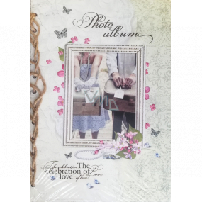 Ditipo Photo album Retro frame with a couple with suitcases B4 24 x 34 cm