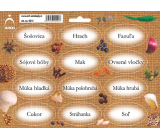 Arch Stickers for spices Juta colour print Lentil 22 x 16 cm SK