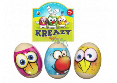 Krea Kreazy Eggs smršťovací fólie na vejce se šílenými motivy 10 kusů + 10 stojánků