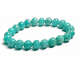 Amazonite bracelet elastic natural stone, ball 8 mm / 16 - 17 cm, stone of hope