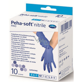 Hartmann Peha-soft nitrile powder-free disposable non-sterile gloves, size S 10 pieces