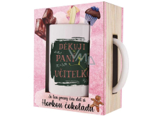 Bohemia Gifts Thank you teacher ceramic mug 350 ml + hot chocolate 27g, gift set for women
