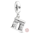 Sterling silver 925 Arc de Triomphe pendant on travel bracelet