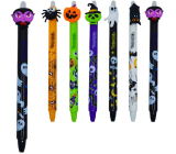 Colorino Rubberized pen Halloween black vampire, blue refill 0,5 mm