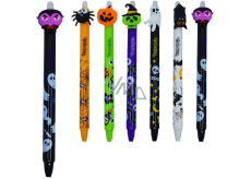 Colorino Rubberized pen Halloween black vampire, blue refill 0,5 mm