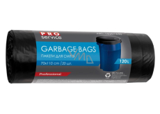 Pro Service Garbage Bags black 20 µ, 120 litres 70 x 110 cm 20 pieces