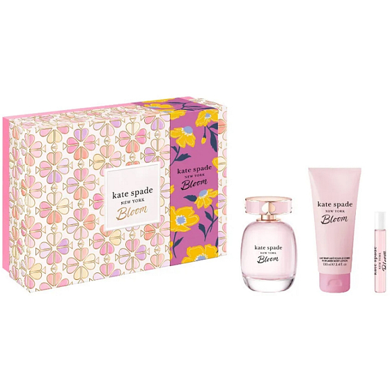 Kate Spade Bloom Eau de Toilette 100 ml + Eau de Toilette 7,5 ml + Body Lotion 100 ml, gift set for women
