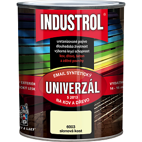 Industrol S2013 universal glossy top coat for metal and wood, 6003 ivory, 750 ml