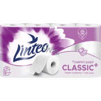 Linteo toilet paper 2-ply, 8 rolls, 17 m roll