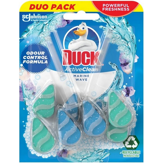 Duck Active Clean Marine Wave Toilet Block, 2 × 38.6 g