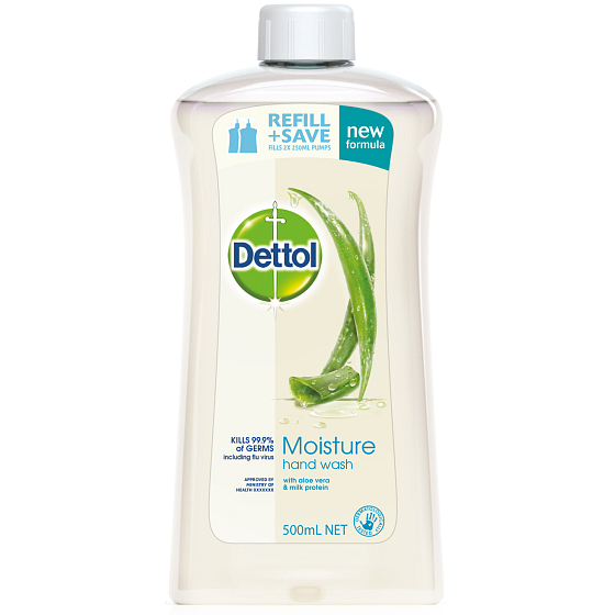 Dettol Aloe Vera moisturizing antibacterial soap refill 500 ml