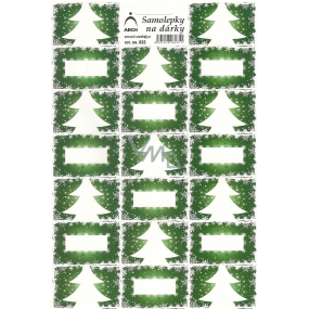 Arch Tree green Christmas gift stickers 20 labels 1 arch
