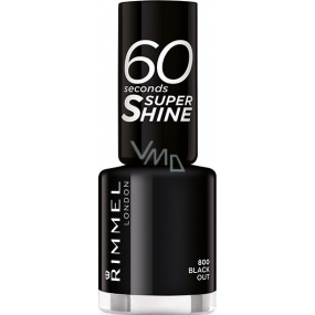 Rimmel London 60 Seconds Super Shine Nail Polish nail polish 800 Black Out 8 ml