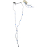 Silver necklace with blue stones 38 cm + earrings 1 pair