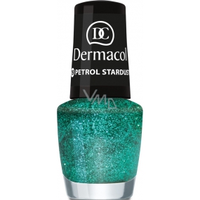 Dermacol Nail Polish with Effect Glitter Touch nail polish with effect 19 Petrol Stardust 5 ml