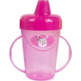 First Steps Jungle Pals 3+ mug with two handles pink Rabbit 236 ml