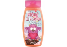 Bohemia Gifts & Cosmetics Příšerky Jahoda 2v1 sprchový gel a šampon pro děti 250 ml
