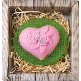 Bohemia Gifts Heart and flower handmade toilet soap in a box of 80 g