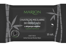 Marion Detox Active Charcoal micellar wet make-up wipes 15 pieces