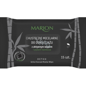 Marion Detox Active Charcoal micellar wet make-up wipes 15 pieces