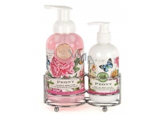 Michel Design Works Peony Foaming Liquid Hand Soap 530 ml + Hand & Body Milk 236 ml, cosmetic set