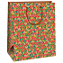 Ditipo Gift paper bag 26.4 x 13.7 x 32.4 cm beige, with geometric patterns