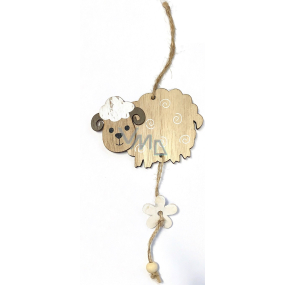 Wooden hanging sheep 18 cm