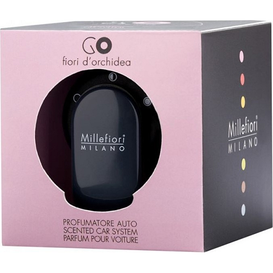 Millefiori Milano Go Fiori d Orchidea - Orchid flowers car scent black smells up to 2 months 54 g