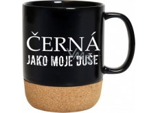 Albi Cork mug black As my soul black 300 ml