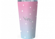 Albi Thermo design mug made of stainless steel Polka dots 400 ml