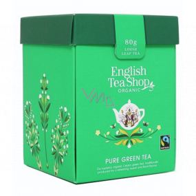 English Tea Shop Bio Green tea loose 80 g + wooden measuring cup with buckle