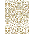 Ditipo Gift wrapping paper 70 x 500 cm White gold stars and ornaments