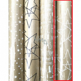 Zöwie Gift wrapping paper 70 x 150 cm Christmas Shining Moments natural white stars