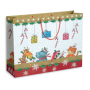 Zöwie Gift wrapping paper 70 x 200 cm Bambini red - hippo, cat, giraffe