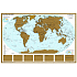 Naga Wall map of the world laminated Scratch the world map 97 x 67 cm