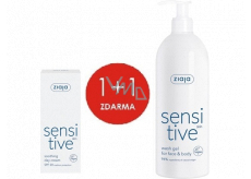 Ziaja Sensitive Skin SPF 20 soothing day cream for reducing irritation 50 ml + Sensitive Skin creamy washing gel for sensitive skin 400 ml, duopack