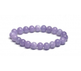 Angelit purple bracelet elastic natural stone, ball 8 mm / 16 -17 cm, peace stone