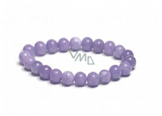 Angelit purple bracelet elastic natural stone, ball 8 mm / 16 -17 cm, peace stone