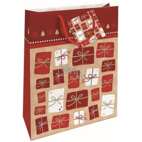 Nekupto Gift paper bag 32,5 x 26 x 13 cm Christmas red packages