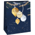 Ditipo Gift paper bag 26,4 x 13,6 x 32,7 cm Christmas blue with flasks