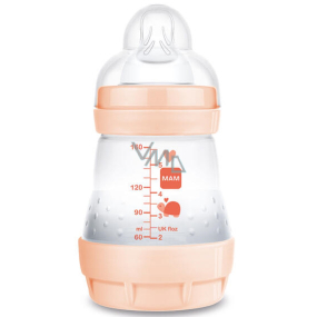 Mam Anti-Colic feeding bottle, silicone soft teat 0+ months Pink 160 ml