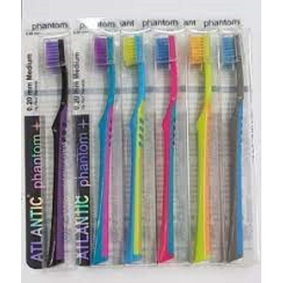 Atlantic Phantom medium toothbrush 1 piece different colours