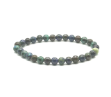 Azurite bracelet elastic natural stone, ball 6 mm / 16 - 17 cm