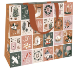 Nekupto Gift paper bag with embossing 30 x 23 x 12 cm Christmas advent calendar