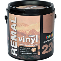 REMAL Vinyl Color Mat Washable Wall Paint, 220 Cinnamon Brown, 3.2 kg