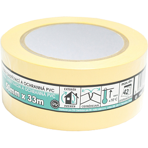 Mako masking construction PVC adhesive tape, plastering, adheres for 6 weeks, width 50 mm, length 33 m