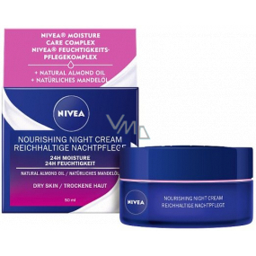 Nivea 24h Moisture Nourishing Night Cream for Dry to Sensitive Skin 50 ml