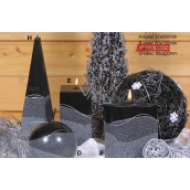 Lima Artic candle black sphere 80 mm 1 piece