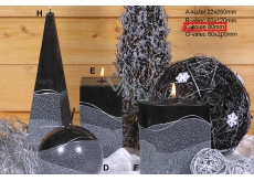 Lima Artic candle black sphere 80 mm 1 piece