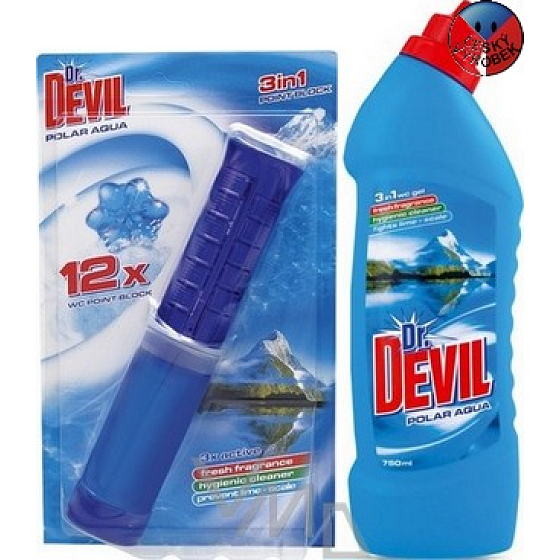 Dr. Devil Polar Aqu Toilet Point Block 75 ml + Dr. Devil Polar Aqua liquid cleaner 750 ml